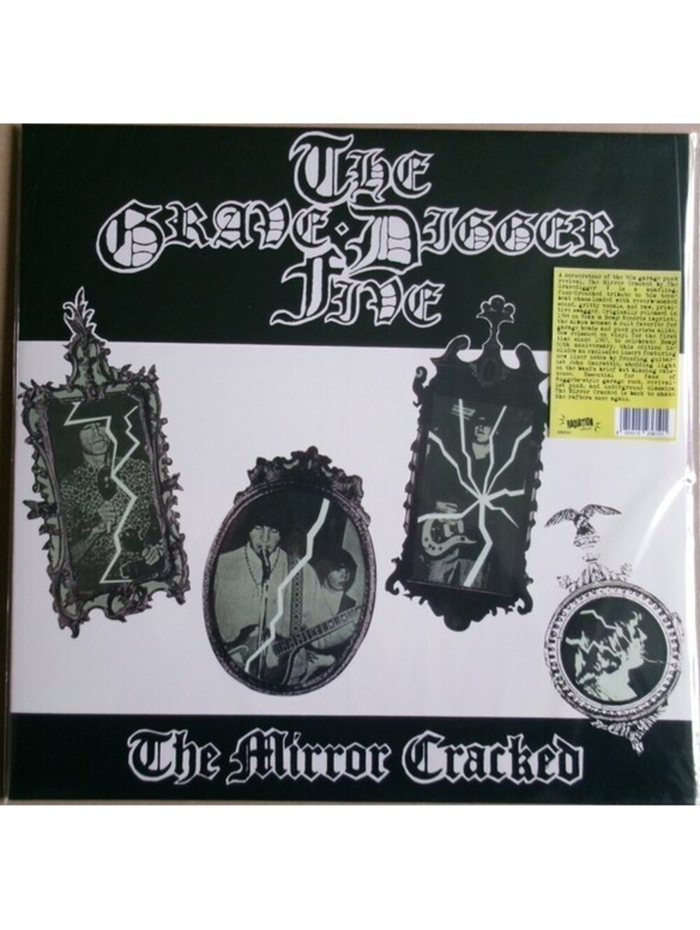 THE GRAVEDIGGER FIVE - THE MIRROR CRACKED VINYL RECORD LP garage rock revival